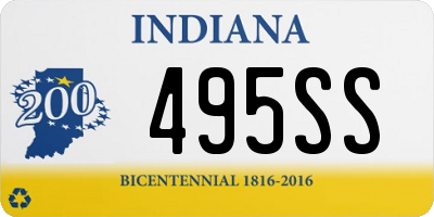 IN license plate 495SS