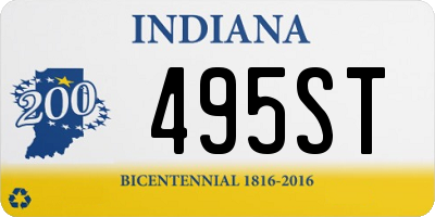 IN license plate 495ST