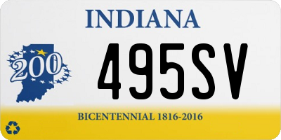 IN license plate 495SV