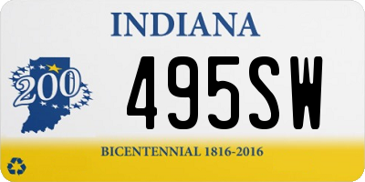 IN license plate 495SW