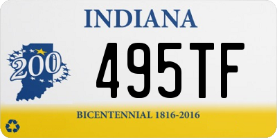 IN license plate 495TF