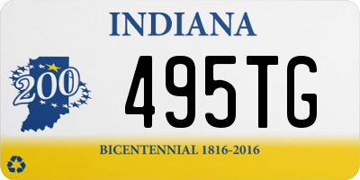 IN license plate 495TG