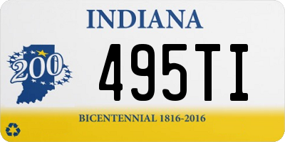 IN license plate 495TI