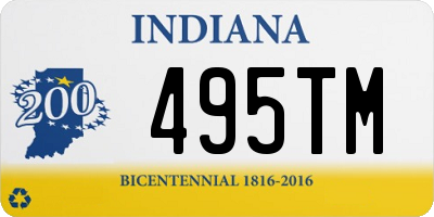 IN license plate 495TM