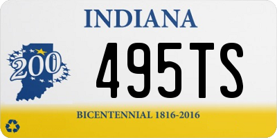 IN license plate 495TS