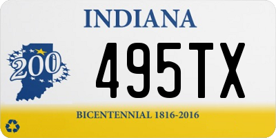 IN license plate 495TX