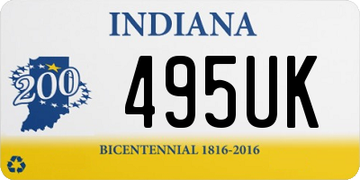 IN license plate 495UK