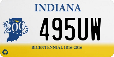 IN license plate 495UW