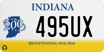 IN license plate 495UX