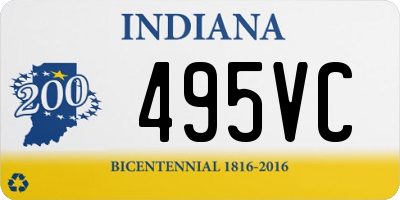 IN license plate 495VC