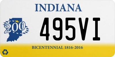 IN license plate 495VI