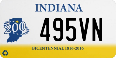 IN license plate 495VN