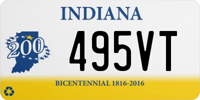 IN license plate 495VT