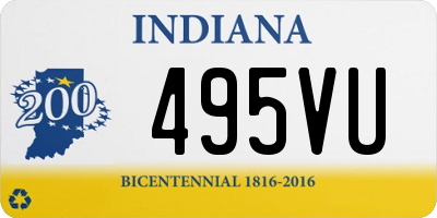 IN license plate 495VU