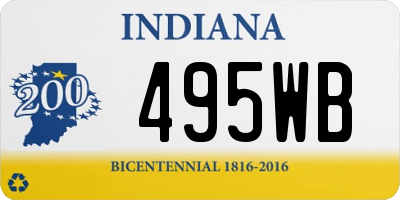 IN license plate 495WB