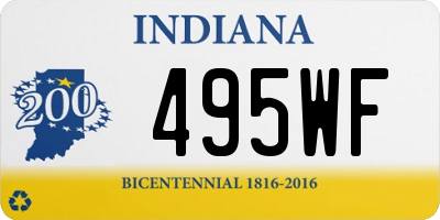 IN license plate 495WF