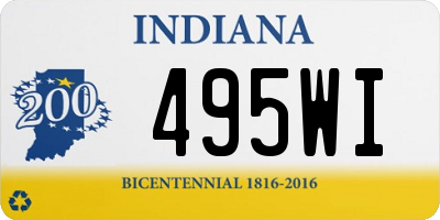 IN license plate 495WI