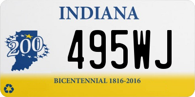 IN license plate 495WJ