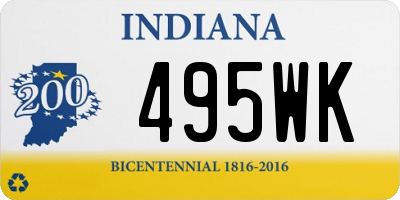 IN license plate 495WK