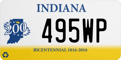 IN license plate 495WP