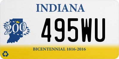 IN license plate 495WU