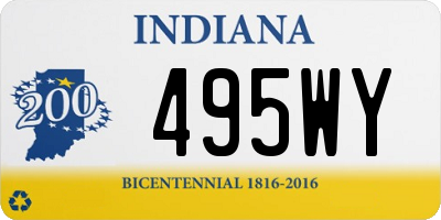 IN license plate 495WY