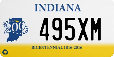 IN license plate 495XM