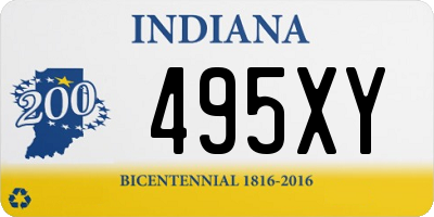 IN license plate 495XY