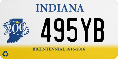 IN license plate 495YB