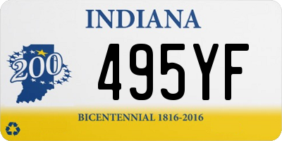 IN license plate 495YF