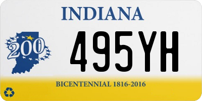 IN license plate 495YH