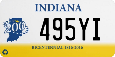 IN license plate 495YI