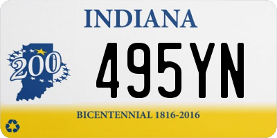 IN license plate 495YN