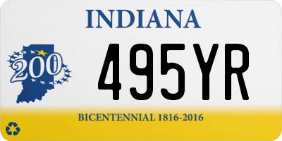 IN license plate 495YR