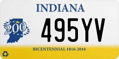 IN license plate 495YV