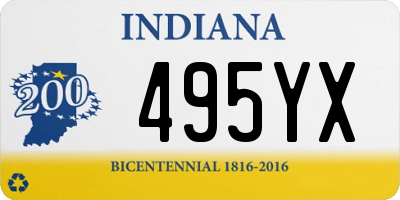 IN license plate 495YX