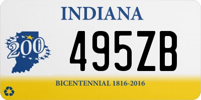 IN license plate 495ZB