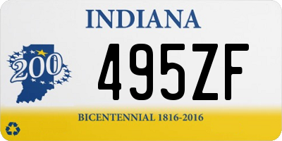 IN license plate 495ZF