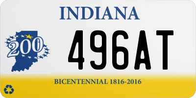 IN license plate 496AT