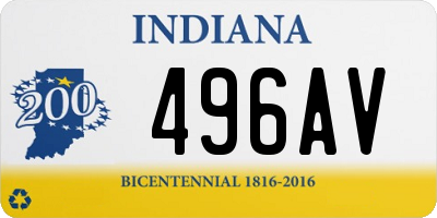 IN license plate 496AV