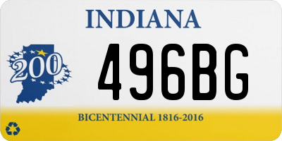 IN license plate 496BG