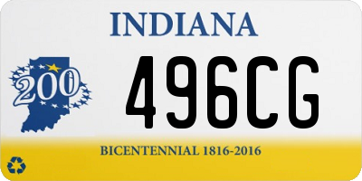 IN license plate 496CG