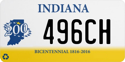 IN license plate 496CH