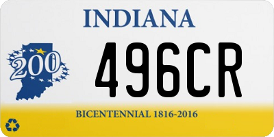 IN license plate 496CR