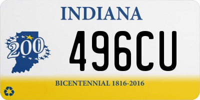 IN license plate 496CU