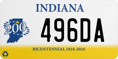 IN license plate 496DA