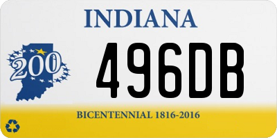 IN license plate 496DB