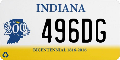 IN license plate 496DG