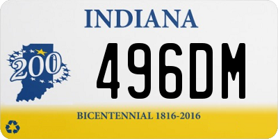 IN license plate 496DM