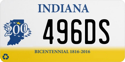 IN license plate 496DS